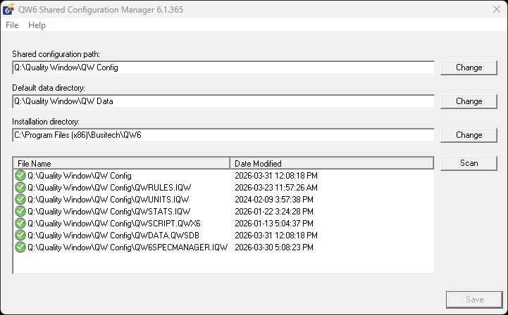 Shared Configuration tool in QW Admin