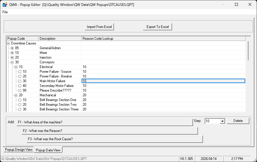 Multi-Level Popup Example