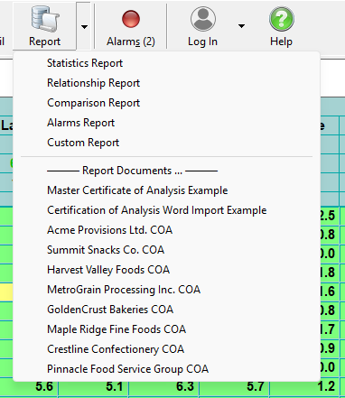 Report Document Selector