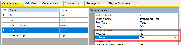 Example of Protected Variable Property in QW Admin