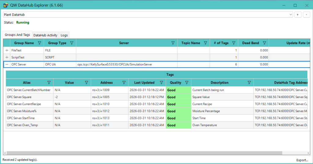Capture Automated Data with QW DataHub