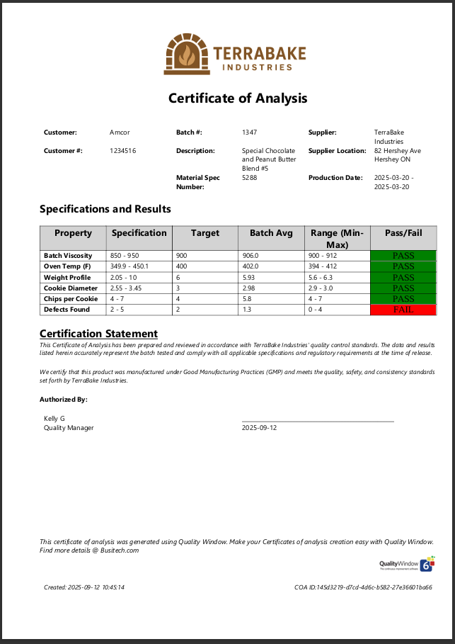 
Example COA Generated in QW