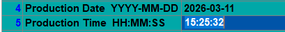  Example of Date and Time entry in Workstation