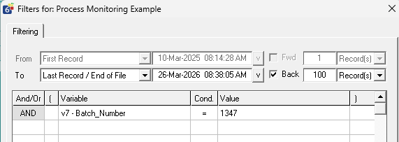Example of Fixed Value Filter