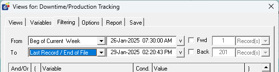 Improved Last Record / End of File filter label