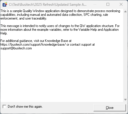 Example of the new User Message Log experience