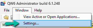 QW Admin Setting Menu for Admin notifications