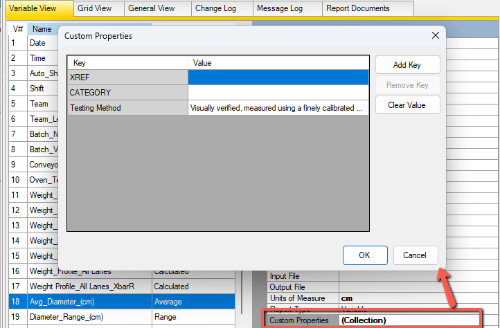 Example of updated Custom Properties Editor