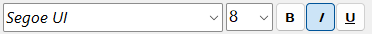 New floating formatting toolbar