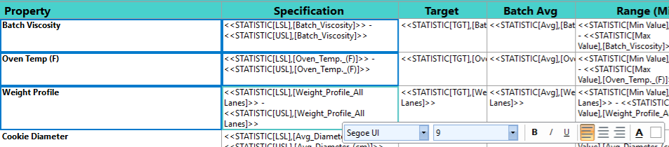Example of multi selection triggering the floating toolbar