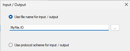 Example Creation of new input file