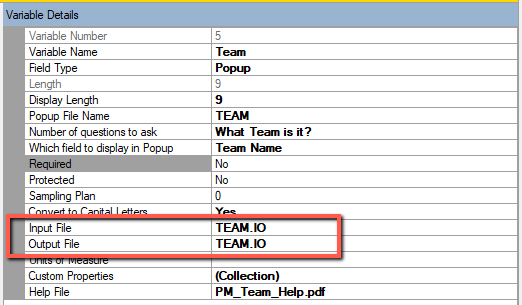 Example of an input and output file